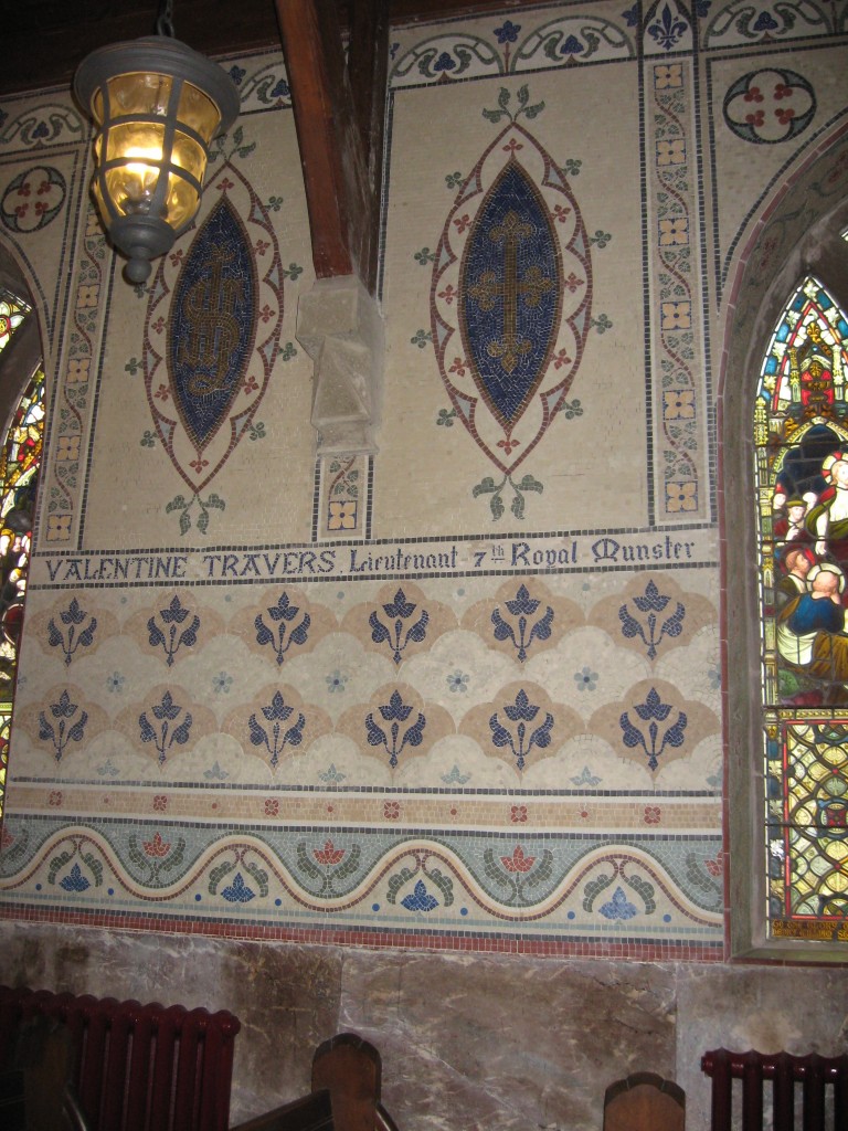 Memorial in mosaic, Interior, Anglican Church of the Ascension, Timoleague