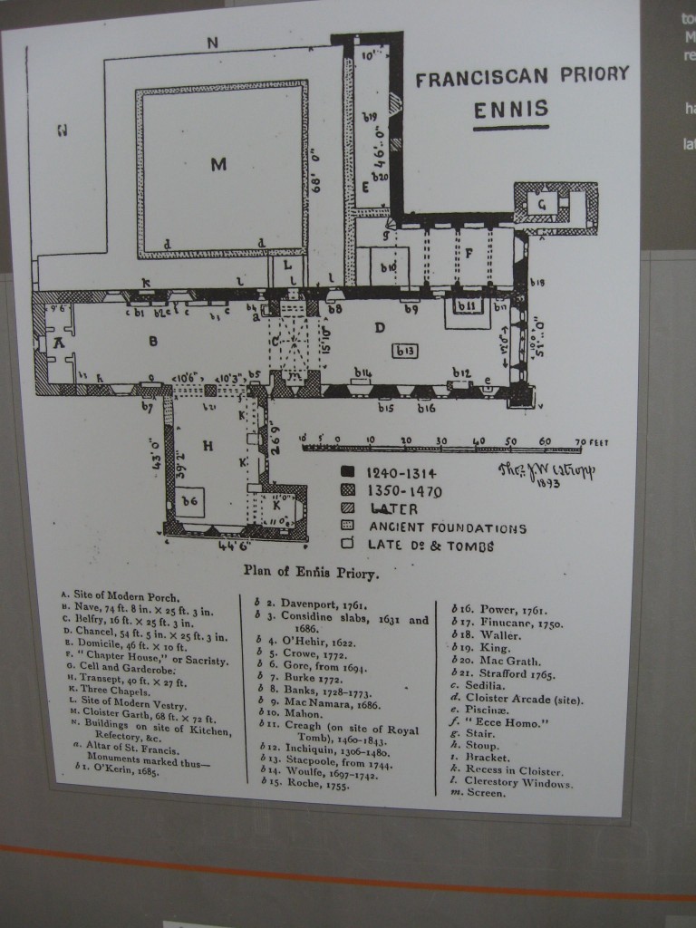 Plan, Ennis Friary, County Clare